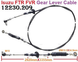 12230.209 CABLE ISUZU TRUCK SHIFT CABLE  GEAR CHANGE CABLE TRANSMISSION SHIFT CABLE  FTR FTR11 FTR12 WITH MLD TRANSMISSION 12/1986- L=3340MM   1336604760 1336604761 IZ42103 YIZ42103 T/M CABLE SHIFT SIDE OF BOX