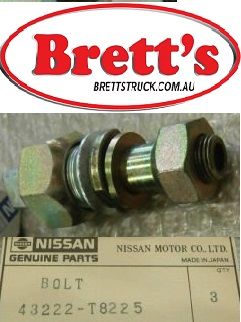 ZZZ 11181.411 RIGHT RH LEFT HAND LH REAR WHEEL STUD KIT STUD AND NUT  NISSAN ATLAS SGH40 BOLT AND NUT 43222T8225 43222-T8225