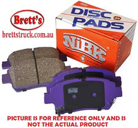PN4543 DISC PAD SET NiBK JNBK Suits the FRONT of the following models: ISUZU NLR85 - All models from 10/2007-8/2013  Models with rear drum brakes only  NLS85 - All models