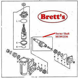 ZZZ MC092336 SECTOR SHAFT STEERING BOX CANTER FE537 FE647 1996-5/1997 SUITS MC117852 STEER BOX BRAND NEW MITSUBISHI FUSO TRUCK PARTS BUY ON LINE SHOP ON LINE BRETTS TRUCK PARTS WE KNOW ITS THAT EAZY  BRAND NEW