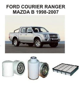 KIT8007 FILTER KIT FORD COURIER 2000-2006 WITH PANEL AIR FILTER HOUSING FA-1058 A-1058 PE PG PH Turbo Diesel. WL. PANEL Housing OIL FUEL AIR LUBE SERVICE KIT SET