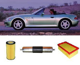 KIT6203 FILTER KIT BMW Z3 2.8L 1997-2000 6 CYL E36 E37 M52 DOHC 24V OIL FUEL AIR FILTER LUBE SERVICE KIT