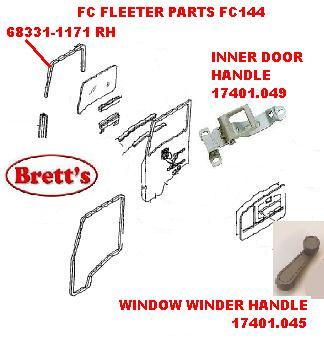 17401.049 Rh Right Hand Inner Door Handle Hino Fc Fc144 Fleeter 1985 