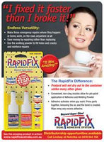 6121705 10ML SUPER SUPA BOND RAPID FIX RAPIDFIX DUAL ADHESIVE SYSTEM 18817000124   High strength adhesive bonds in seconds – no clamping required One drop goes a long way – creates ultra-stong  Part  20201 Net Adhesive  Supafuse