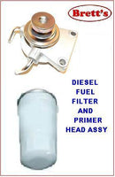 14241.123 FUEL FILTER ASSY WTH PRIMER FOR TOYOTA MITSUBISHI NISSAN  HAS 2 BOLT HOLES, SO UNIT CAN BE MOUNTED WERE EVER YOU LIKE  HAS 2 PUSH ON STYLE BARBS, SO JUST PUSH RUBBER HOSE ON + HOSE CLAMP