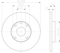 8DD 355 101-911 Front Brake Disc  DR294 DBA294 50803 DAIHATSU CHARADE FRONT 83-86  8DD355101-911 DAIHATSU CHARADE II (G11, G30), 01/83 - 05/87 1.0 (G11)10/83 - 03/87  1.0 TD G30  1.0 Turbo  G11 10/83 - 03/87