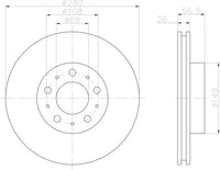 8DD 355 102-541 Front Brake Disc ROTOR VOLVO 740 760 FRONT 90-96  DR688 DBA688 8DD355102-541