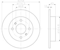 8DD 355 102-661 Rear disc Brake rotor NISSAN PULSAR VII Hatchback (N16), 01/00 - PULSAR VII Saloon (N16), 06/00 - DR614 DBA2303 8DD355102-661 52311