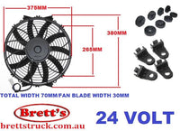 DC0065 THERMO FAN KIT 24V 14" Fan Kit is suitable for both condenser and radiator cooling 24 VOLT UNIVERSAL MITSUBISHI HINO ISUZU FUSO NISSAN FOR TOYOTA UD  MAZDA TRUCK TRUCK AND BUSES 24V