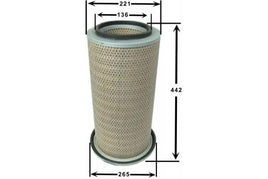 A363J AIR FILTER OUTER MITSUBISHI  FM515 TURBO FM555 1985- 6D14 6D14-2A TURBO FUSO ME033603  AE033603  AIR FILTER HDA5759 46719 QY012158