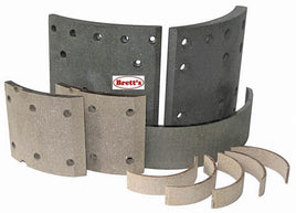 BL0000   FRONT REAR BRAKE LINING SET KIT OF 4 OR 8 WITH RIVETS  NiBK JNBK Brake linings for Heavy Duty and Off – Highway Vehicles High structural integrity and fabricated with specialized steel wool.