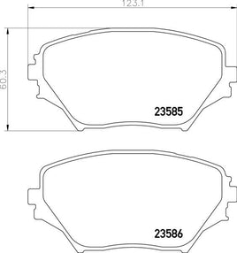 8DB 355 009-741 DISC PAD SET FRONT EXCL. WEAR WARNING CONTACT FOR DB1432 8DB355009-741