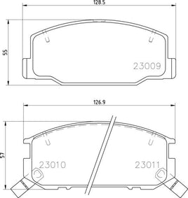 8DB 355 009-831 DISC PAD SET FRONT WITH ACOUSTIC WEAR WARNING FOR DB1208 GDB1190 8DB355009-831