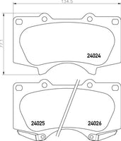 8DB 355 010-491 DISC PAD SET FRONT WITH ACOUSTIC WEAR WARNING FOR DB1482 GDB7652 8DB355010-491