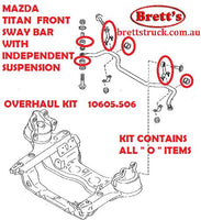 SPEC 10605.506 KIT BUSH FRONT SWAY BAR  MAZDA TITAN 2000- WITH IFS INDEPENDENT FRONT SUSPENSION  STAB STABILIZER BUSH AND LINK OVERHAUL KIT W61234156  066234153