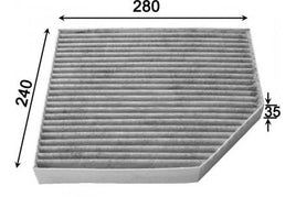 AC0172C CABIN AIR FILTER CAC-31C070 RCA192C    Part Number AZUMIAC33172C FILTRONK1278A HENGST FILTERE2948LC MAHLE/KNECHTLAK 386 MANNCUK2450 PURFLUXAHC269 VW8K0819439A WIXWP9329 CAC31070