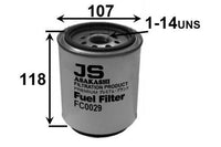 FC0029S30 FUEL FILTER CHASSIS RANGER & PRO  HINO GD1J 2003-08 JO8CT ENGINE HINO GK1J 1994-03 JO8C ENGINE HINO GT1J JO8CT ENGINE - 2003-2008 HINO JD1J (HARRIER) JO8C ENGINE Z826 SFC1306 SFC-1306 SFC1306-30 SFC130630
