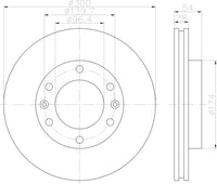 RN9901 Front Brake Disc ROTOR DR12539 DBA2871 KIA 8DD 355 114-341 54645 CARNIVAL / GRAND CARNIVAL III (VQ), 09/05 -  517124D200 ADG043123 DS4924S