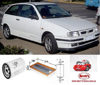 KITS804 FILTER KIT TO SUIT YOUR  SEAT IBIZA  GTi    2L   2.0     1995-1998    Petrol    2E  OIL AIR   FUEL LUBE SERVICE KIT