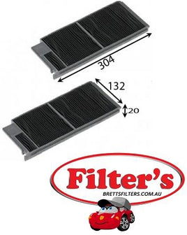 AC21506CSET CABIN AIR FILTER AZUMI AC12506SET AC1506SET HENGST FILTER AF1275 JAPANPARTS FAA-TY14 FOR TOYOTA 88568-60010 WIX 24908  AC12506 AC1506