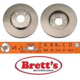 8DD 355 107-501 Front Brake Disc ROTOR CHRYSLER CROSSFIRE, 07/03 - CROSSFIRE Roadster, 05/04 - MERCEDES-BENZ C-CLASS Coupe (CL203), 03/01 - 06/11  SLK (R171), 03/04 - DR288 DBA288 8DD355107-501 54060PRO