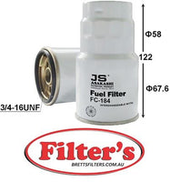 FC184J  FUEL FILTER  DIESEL FC-184  FOR TOYOTA Ipsum Fuel Supply Sys Sep 97~May 01 2.2 L CXM10G 3C-TE  TOYOTA Lexus IS (Altezza) Fuel Supply Sys Sep 05~ 2.2 L 2AD-FHV
