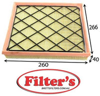 A52011 AIR FILTER  A-65440 FA-65440 13272719 / A1747  HOLDEN CRUZE CRUZE 2.0L 4CYL TURBO DIESEL SOHC 2009-ON WA5188 ASTRA 6MT/6AT SERIES A20DTH ENG 4CYL 2.0L DIESEL DIRECT INJECTION 09/2012-ON