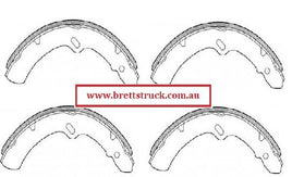 FN1152 FRONT OR REAR BRAKE SHOE  SET OF 4 SHOES NiBK JNBK NISSAN CIVILIAN CABSTAR CONDOR ATLAS Rear Axle Brake    May 88~Apr 93    4.2 L    RGW40    TD42 Front Axle Brake    May 88~Apr 93    4.2 L    RGW40    TD42   RW40    RYW40    TD42