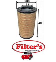 A370J AIR FILTER OUTER MITSUBISHI FUSO FIGHTER 1995- FM618 FK618 FK61F FM657 FM658 FN62 FN61 A-5804 FA-5804 FA3064 FA-3064 WA962 HDA5878  DC753160 AF25365 WA962 HDA5878  RS3731 LL3731 3A4614 3A4615 AW347464