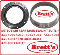 10950.999 SEAL SET ENGINE REAR SLEEVE AND SEAL KIT MITSUBISHI FE537 1995- CANTER 4D33-4A 4.2L 1995-2005 MITSUBISHI FE539 1995- CANTER 4D34-2A 3.9L 1995-9/2000 MITSUBISHI FE637 1995- CANTER 4D33-4A 4.2L 1995- MITSUBISHI FE639 1995-  y