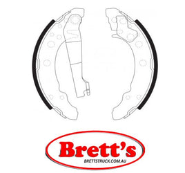 FN0505 BRAKE SHOE SET OF 4 SHOES NiBK JNBK  REAR FOR AUDI    171609525A AUDI    171609526A AUDI    171609527F AUDI    171609528F AUDI    867698525V AUDI    867698525X