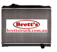 14001.038 RADIATOR ROSA MITSUBISHI FUSO BUS ASSEMBLY Radiator to suit;  Mitsubishi Rosa BE649 02- 4D34-2AT 4 Cyl Turbo Diesel Manual Transmission Core Dimensions: 440x610x48 mm Inlet/Outlet size: 47/47 mm   MIT2018 MIT2018DMT