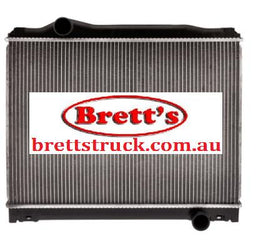 14001.038 RADIATOR ROSA MITSUBISHI FUSO BUS ASSEMBLY Radiator to suit;  Mitsubishi Rosa BE649 02- 4D34-2AT 4 Cyl Turbo Diesel Manual Transmission Core Dimensions: 440x610x48 mm Inlet/Outlet size: 47/47 mm   MIT2018 MIT2018DMT