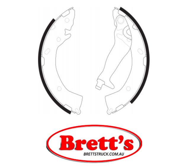 FN0609 BRAKE SHOE SET OF 4 SHOES NiBK JNBK REAR FOR HYUNDAI i20 Rear A