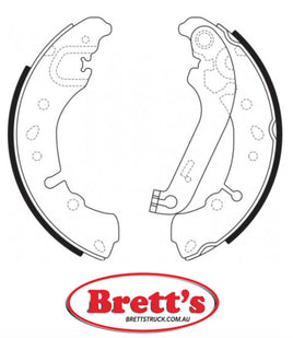FN0722 BRAKE SHOE SET OF  4 SHOES NiBK JNBK REAR Parking Brake FOR FORD Fiesta Rear Axle Brake    May 17~    1.0 L    CE1    C10FD0X (100PS)    Pos:Left/Right FORD    2 112 555 2112555