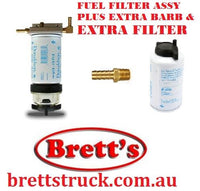 P999001 FUEL WATER FILTER ASSY 10 MICRON  1/4" NPTF Ports   DIESEL FUEL TRUCK HILUX  UNIVERSAL 14241.503  Donaldson's Lo-Flow Universal Fuel Water Separator Kit For fuel flow up to 114 LPH.  Amazing value for a limited time !  Kit WATER TRAP ASSY