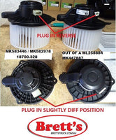 18700.328 MOTOR HEATER BLOWER WITH FAN MITSUBISHI FUSO CANTER 12V 12 VOLT  CANTER MODELS 9/2009- FE84 AH002271D MK583446 ALL CANTER MODELS 9/2009-2011     FE83D 4M50-3AT7    FE84D 4M50-3AT7    FE85D 4M50 3AT7   FG84D 4WD 4M503AT7