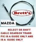 12230.002 SELECT CABLE MAZDA FORD TRADER T4000 1989- 0811 O811 W22046520 W22046520A GEAR CHANGE CABLE TRANSMISSION SHIFT CABLE MAZ SUITS FORD MODEL O811   TF   4L 4.0L    8/1989-8/1995    MAZDA MODELS T4000   TF  4L  4.0L    1989-1995