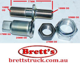 11181.404 RIGHT OR LEFT HAND RH OR LH WHEEL STUD KIT SET REAR ATLAS / CABSTAR 43222-J5625 43222-T8125 43222J5625 43222T8125 WITH 35MM WHEEL NUT OF 1982-1993 WT DUAL REAR WHEELS