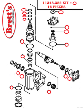 11343.322  P/S POWER STEER BOX STEERING SEAL KIT OVERHAUL CANTER FE439 10/1990-1995 FE444 4D31 1991-1995 FE449 4D34 1991-1995 ISUZU N SERIES  NKR58 5/1990-1994 3.6L 4BE1