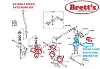 SPEC 12232.189 GEAR LINKAGE KIT BUSH SET OVERHAUL YOUR SLOPPY GEARSHIFT   HINO BUS AC AC140 AC140K 9 PCE KIT