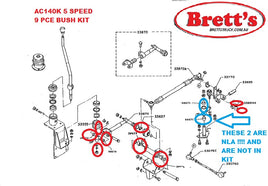 SPEC 12232.189 GEAR LINKAGE KIT BUSH SET OVERHAUL YOUR SLOPPY GEARSHIFT   HINO BUS AC AC140 AC140K 9 PCE KIT