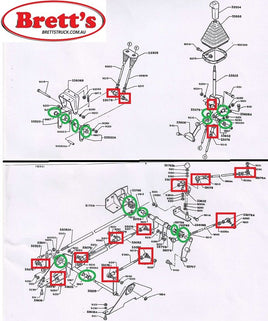 SPEC 12232.195 GEAR LINKAGE KIT BUSH SET OVERHAUL YOUR SLOPPY GEARSHIFT FD GD FF 1986-1991 FD164L GD166L GD164L FF172L FF177L FF192L FF197L W06E H06CTE H07C
