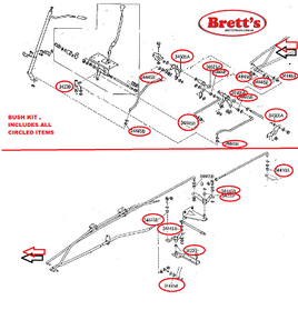 SPEC 12232.498 KIT GEAR LINKAGE  BUSH OVERHAUL YOUR SLOPPY GEARSHIFT 21 PC KIT NISSAN CIVILAN BUS MW40 5/84-5/88 W40 21 PCS V