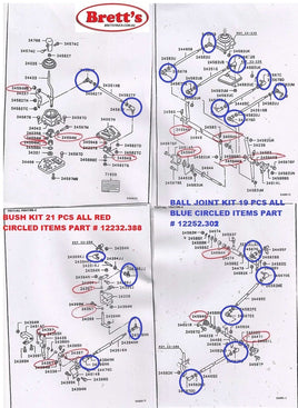 SPEC 12252.302 BALL JOINT GEAR LINKAGE KIT  SET OVERHAUL YOUR SLOPPY GEARSHIFT  MITSUBISHI FUSO FV547 1998-2005 WITH 10 SPEED MITSUBISHI BOX 6D24 FV5 GEAR CHANGE SELECTOR