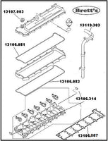 13106.087 R/COVER ROCKER CAM COVER GASKET LOWER  MITSUBISHI  6M60 13106.0857 26AFF0324 ME305645 ME305190 WANO 3A6316 ME302366