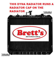 SPEC 14001.516 RADIATOR FOR TOYOTA BU61 DYNA 11B 3.0L 3L 9/1987- TOYOTA BU65 DYNA 11B 3.0L 3L 9/1987-1998  BU66 DYNA 14B 3.7L 9/1988- BU85 DYNA 13B 3.4L 9/1988-  BU88 DYNA 14B 3.7L 9/1988-1998  BU91 DYNA 14B 3.7L 9/1988-1998