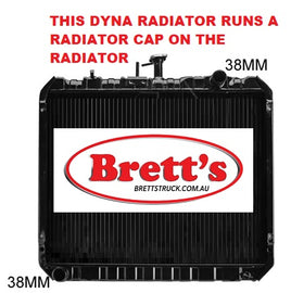 SPEC 14001.516 RADIATOR FOR TOYOTA BU61 DYNA 11B 3.0L 3L 9/1987- TOYOTA BU65 DYNA 11B 3.0L 3L 9/1987-1998  BU66 DYNA 14B 3.7L 9/1988- BU85 DYNA 13B 3.4L 9/1988-  BU88 DYNA 14B 3.7L 9/1988-1998  BU91 DYNA 14B 3.7L 9/1988-1998