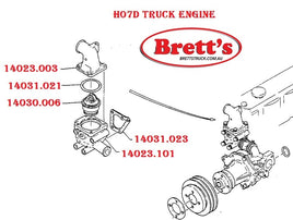 14031.023 GASKET LOWER THERMOSTAT HINO THERMO FG17*L H07C 6.7L  FG19*L  H06CTE    6.5L    1986-92 FS270 SUPER DOLPIN    EK100    13.3L  GD174K EH700    6.4L    1981-86 GD3H   H07D    7.4L    GH3H     H07D    7.4L GS221  EM100    9.4L