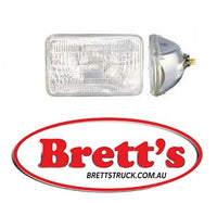 15401.112 RH RIGHT HAND OR LEFT LH OUTER HEADLAMP SQUARE RECTANGLE  SEALED HEADLIGHT HEAD LIGHT LAMP FORD TRADER 12V 12 VOLT 65/55W